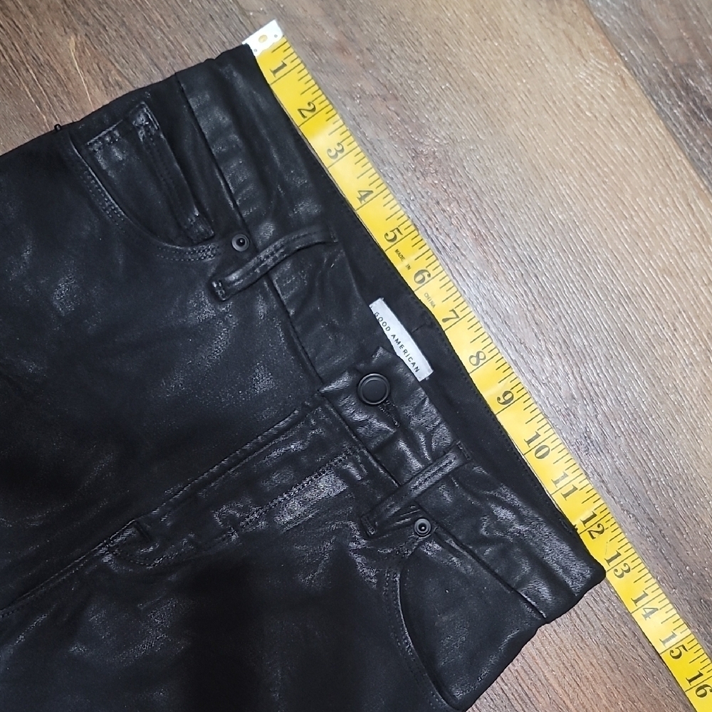 Good American Black Coated Denim Jeans - Picture 6 of 8